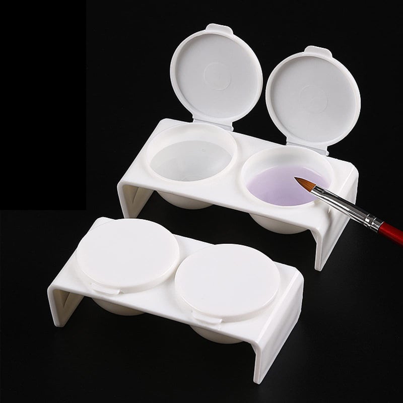 والد وعاء مزدوج لأدوات فن الأظافر، مناسب لسائل الأكريليك ومسحوق غسيل الأطباق. - Image 3